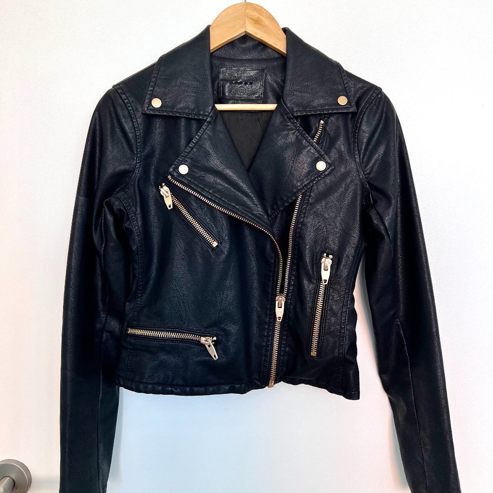 BLANKNYC Vegan Leather Moto Jacket